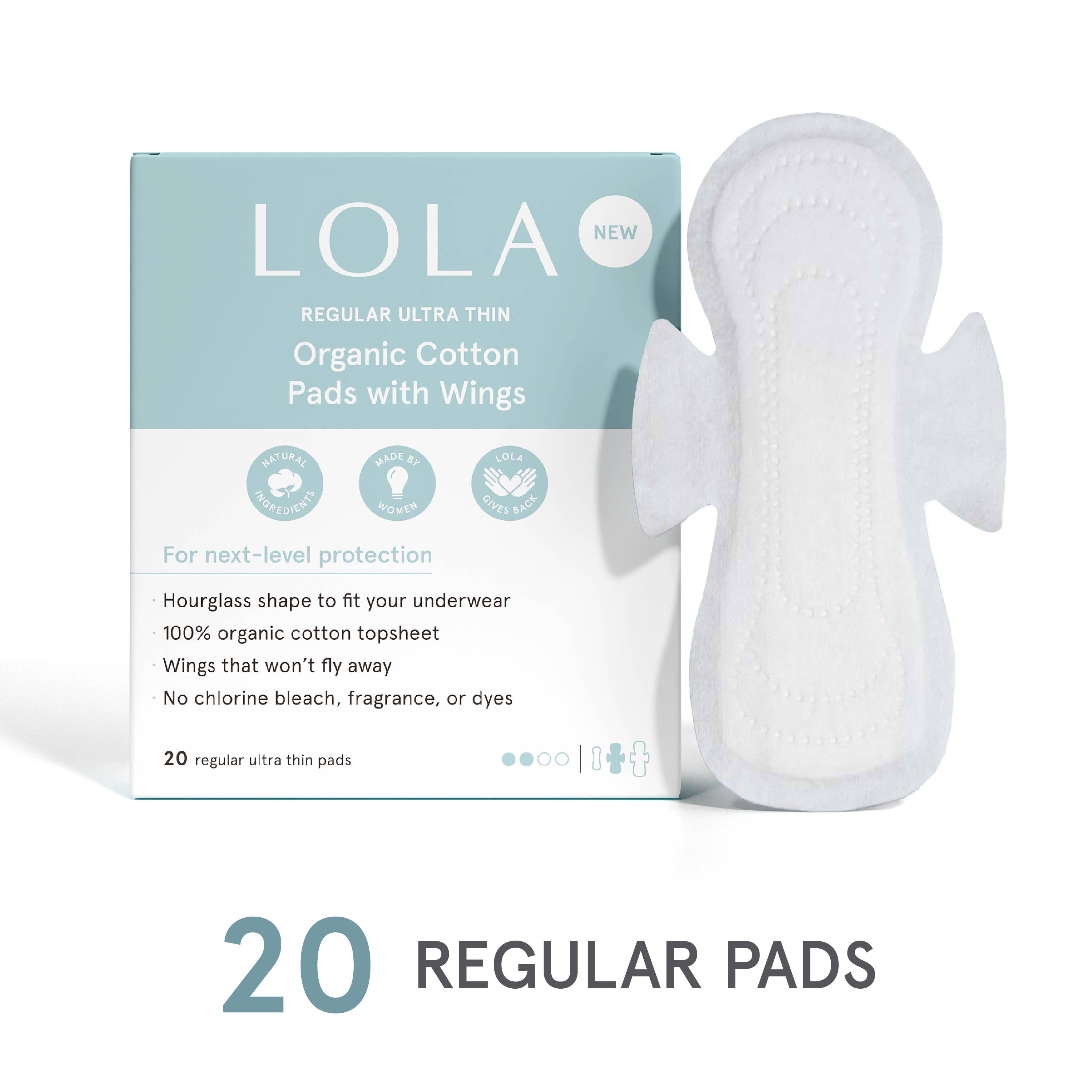 Image of LOLA - 20ct Ultra Thin Pads w/ Wings, Regular